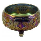 Fenton Grape & Cable Cobalt Carnival Bowl