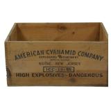 Vtg American Cyanamid Co Explosives Crate