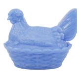 Blue Glass Hen on Nest Figure 5'x6'x4.5'