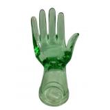 Green Glass Hand Statue - 7.5' Tall