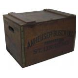 Vtg Anheuser-Busch Inc Wood Crate 11'x18'x12'