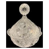 Hofbauer 'The Byrdes' Crystal Bowl w/ Lid