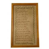 Framed Holiday Needlepoint Poem 25"x15"