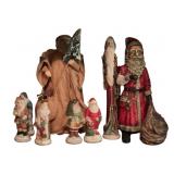 Lot of Decorative Santa Claus Figures