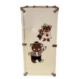 Vtg Doll Trunk w/ Contents Bear Design