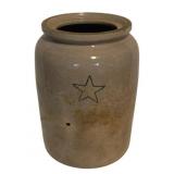 Stoneware Crock w/ Star Design 10"x6"