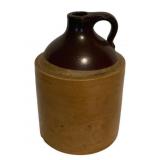 Antique Two-Tone Stoneware Jug 9.5"x6"
