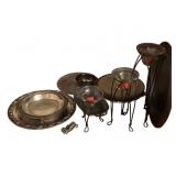 Silverplate Serving Pieces & Candle Stands