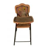 Vtg Painted Metal Doll Highchair 24"x12"x11"