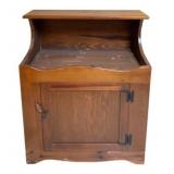 Vtg Pine Washstand w/ Cabinet 36"x28"x17"