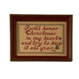 Framed Needlepoint 6.5"x8.25"