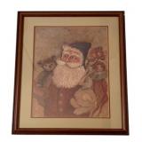 Framed Santa Print 21"x17"