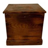 Primitive Wood Storage Box 11"x11.5"x11"