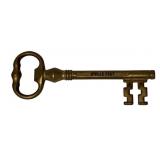 Vintage Brass Skeleton Key - 7"