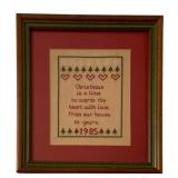 Framed Needlepoint 9.5"x8.5"