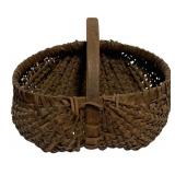 Antique Woven Splint Buttocks Basket