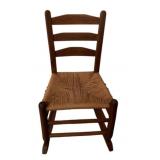 Antique Ladder back Rocking Chair 33"x18"x27"