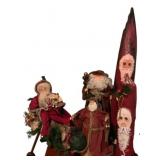 Lot of Decorative Santa Claus Figures