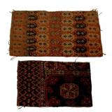 2 Mini Rug Samples 10.5"x19"