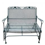 Green Metal Mesh Patio Glider 34"x44"x25"