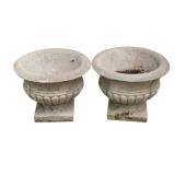 Pair of Concrete Planters 11"x15"