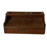 Wood Desk Organizer w/ Drawer 5"x10.5"x5"