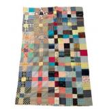 Vtg Unfinished Patchwork Quilt Top Blanket