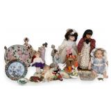 Lot of Assorted Dolls & Decor Plates