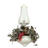 2pc Wall Hanging Decor w/ Faux Flowers
