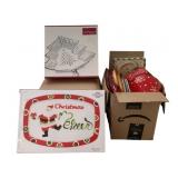 Assorted Christmas Items in Boxes