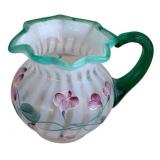 Fenton Glass Pitcher - Signed - 4.5" Tall