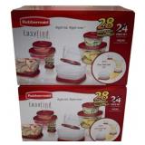 2 Boxes Rubbermaid Containers - 28pcs in each