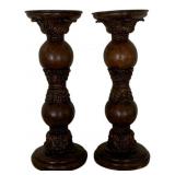 2 Pc Set Candleholders - 11.5 Inches Tall