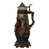German Beer Stein - 14 Inches Tall