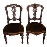 2 Antique Chairs 37"x19"x17"