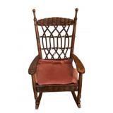 Antique Wicker Rocking Chair 28"x16"x15"