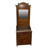 Marble-Top Washstand w/ Mirror 80"x29.5"x16"