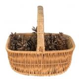 Basket w/ Pinecones 10"x11.5"x6"