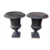 2 Cast Iron Planters 24"x19"