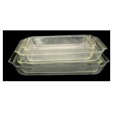 4 Glass Baking Dishes - Assorted Sizes