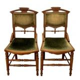 2 Antique Chairs 35"x18.5"x18"