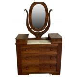 Antique Victorian Dress w/ Wishbone Mirror