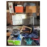 Lot of Assorted Items on Shelf & Floor