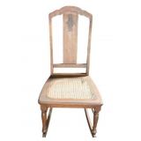 Vintage Cane Seat Rocker - 33.5 x 17 x 27