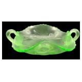 Uranium Glass Dish 2.25"x6.5"x5.5"