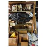Assorted Items on Shelf & Floor in front of Shelf