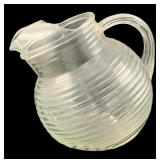 Glass Ball Pitcher 6"x7"x6"