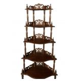 5 Tier Wood Corner Stand - 55 x 27 x 15
