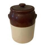 McCoy Stoneware Crock w/ Lid 13"x9"