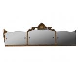 Vintage Gold Wood 3-Part Mirror - 16 x 50